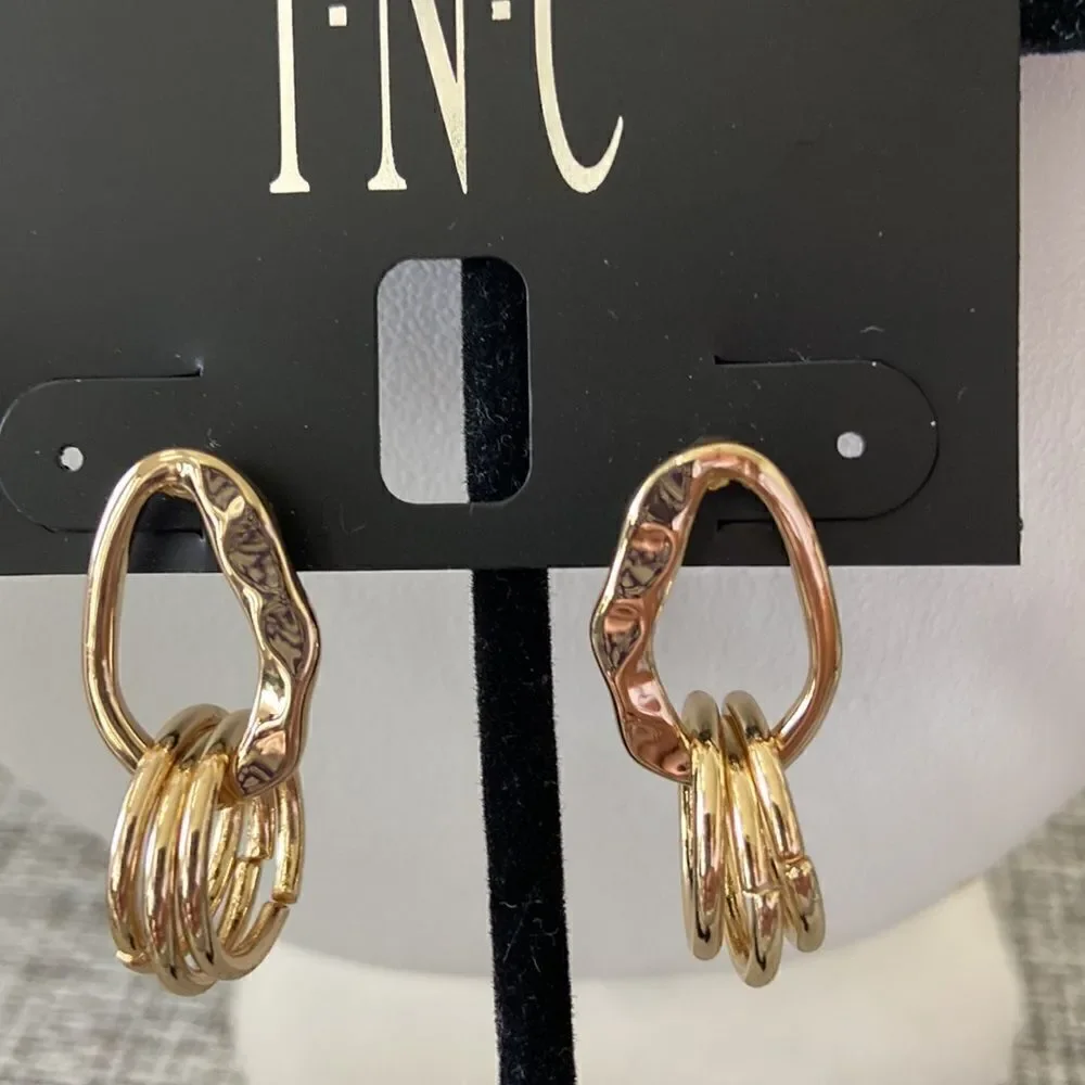 INC NWT earrings gold color